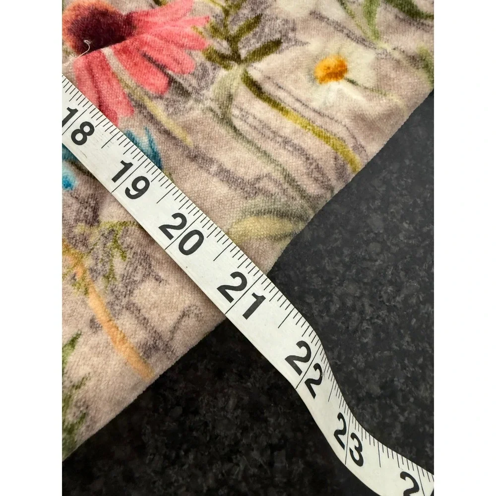 Wildflower Floral Velvet‎ Cotton Tote Bag Multicolor Garden Print RN 96998 India